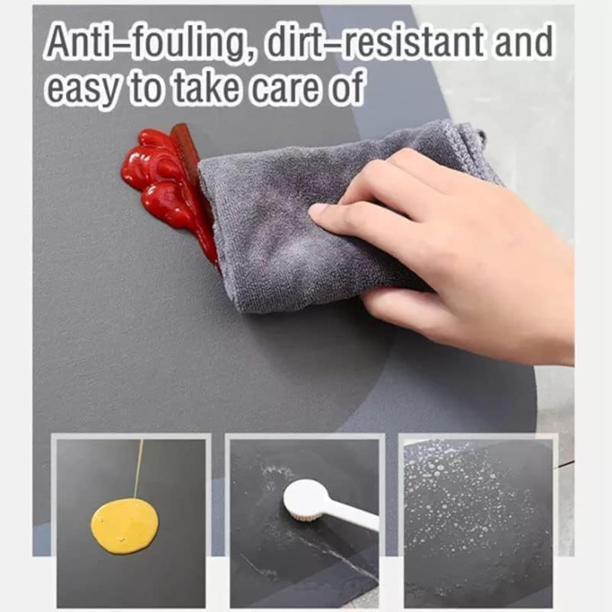 2 Pcs Kitchen Mat Set Anti Fatigue Memory Foam Waterproof